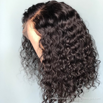 Wholesale Cheap Deep Wave Bob Wig Short Hd Full Lace Front Human Hair Wig Raw Brazilian 100% Virgin Human Hair Lace Frontal Wig